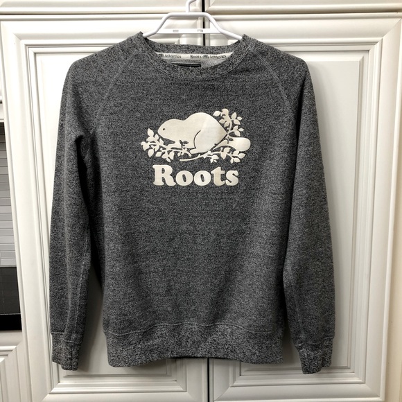 Roots Tops - Roots grey salt and pepper logo sweatshirt